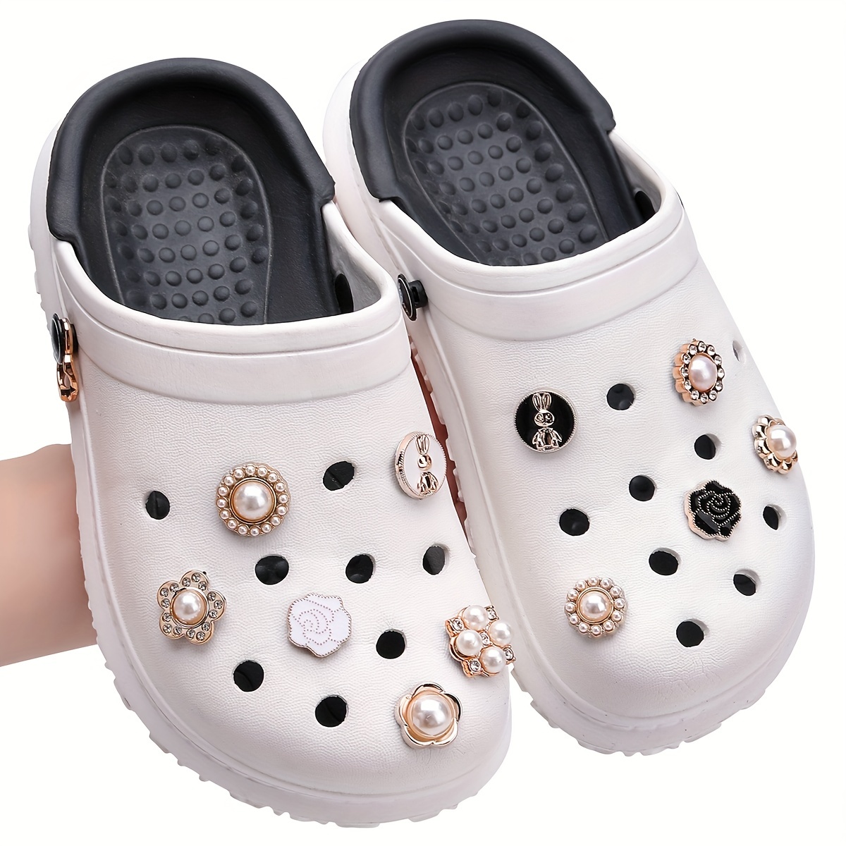  Bling Croc Charms Shoes Charms Luxury Shoe Accessories with  Rhinestone and Imitated Pearl DIY Shoe Decoration for Women and Girl :  Clothing, Shoes & Jewelry