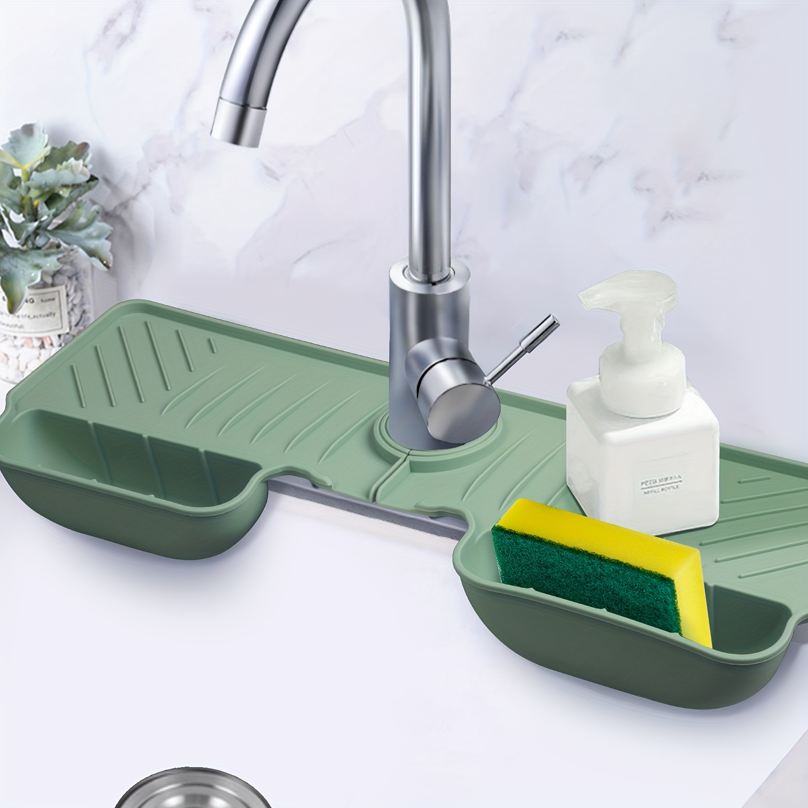 Silicone Drain Mat Kitchen Faucet Sink Splash Guard Silicone - Temu