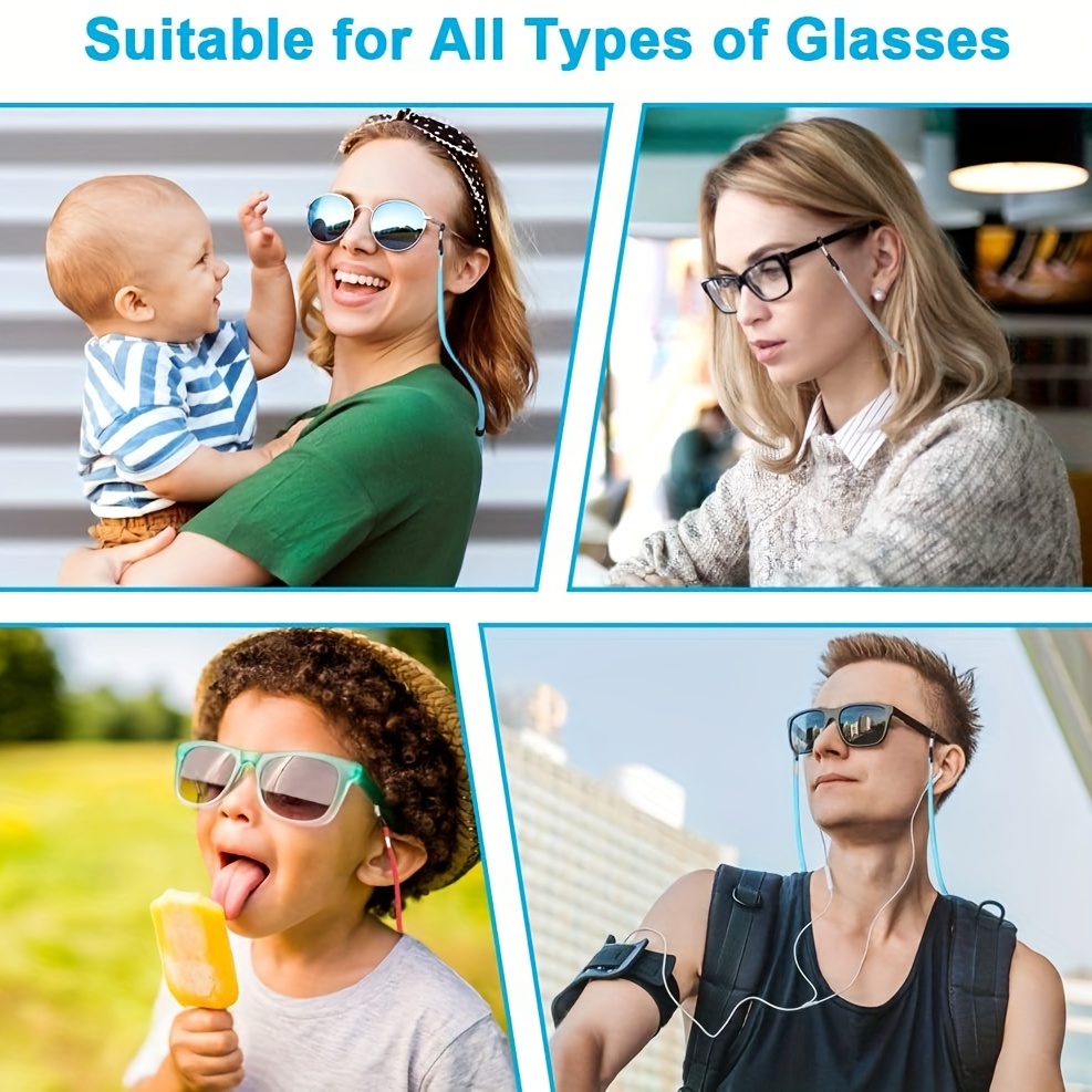 5pcs Brillenbänder Leder Anti-rutsch-brillenketten Lanyard