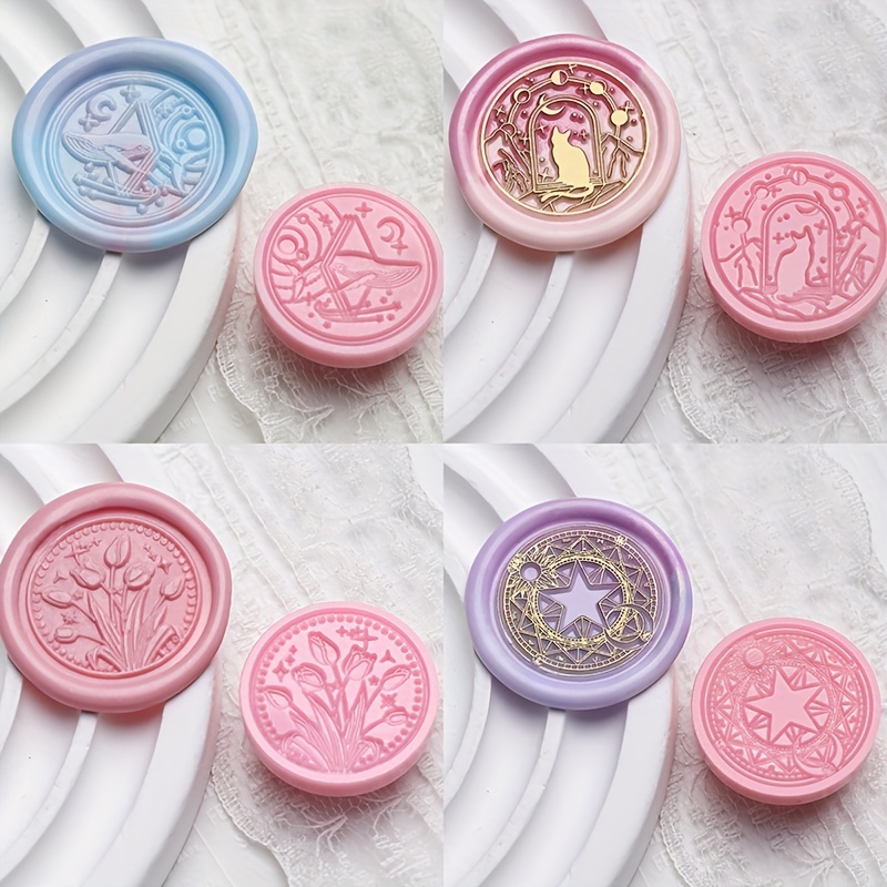 8PCS Wax Seal Stamp Heads Set(Flower Series)