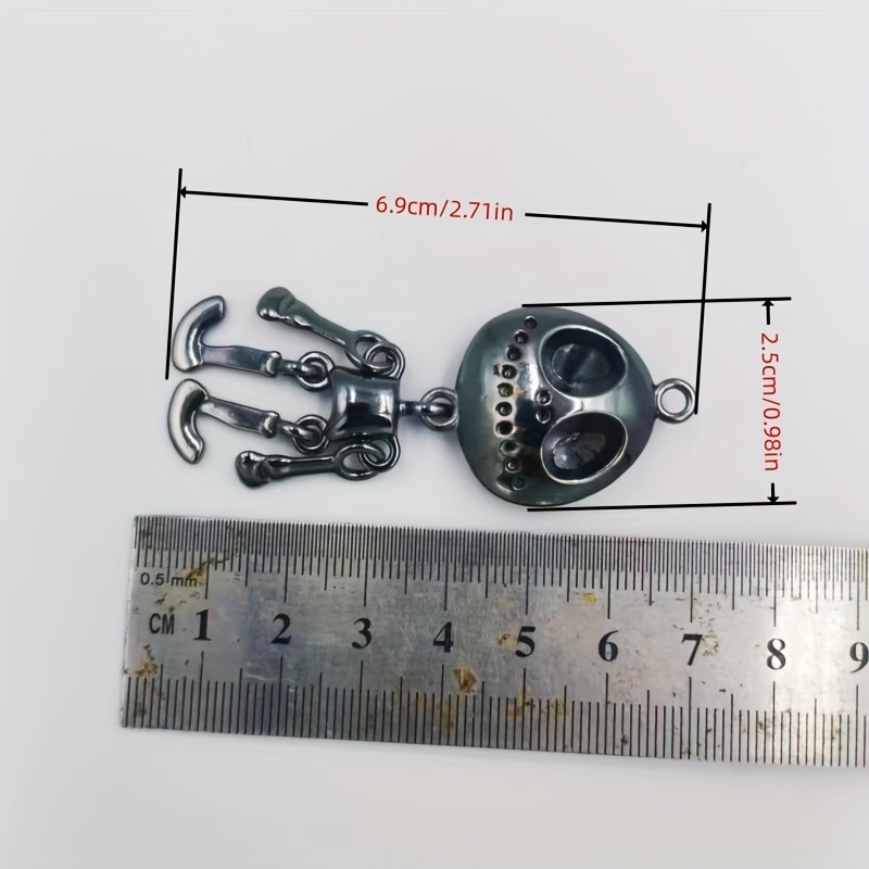 Skull Man Gun Keychain DIY Accessory