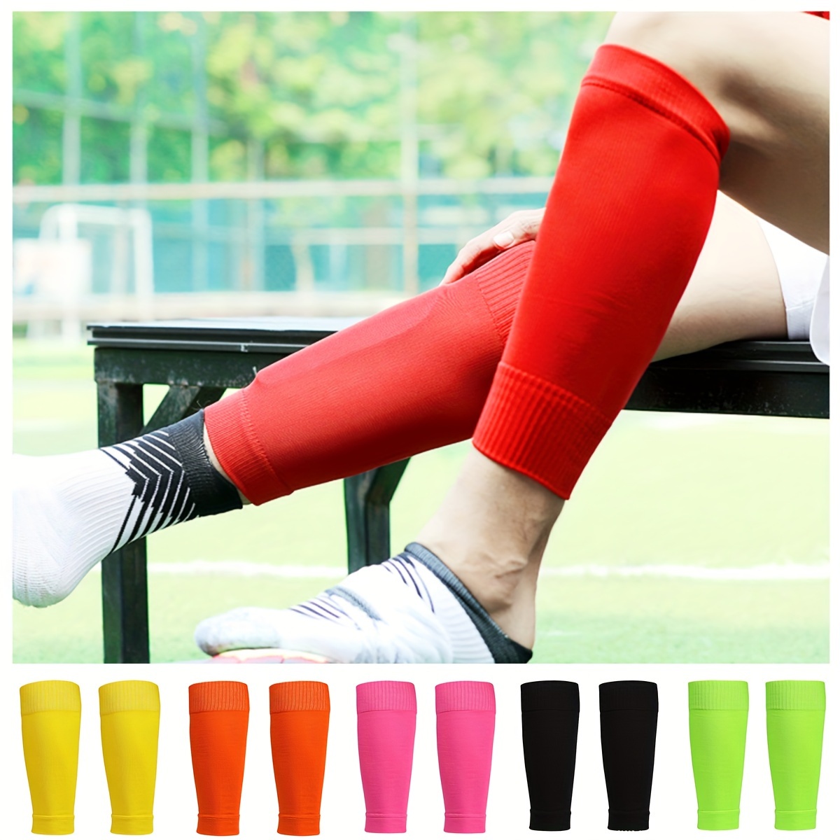 Sports Socks Leg Sleeves Extended Design Compression - Temu