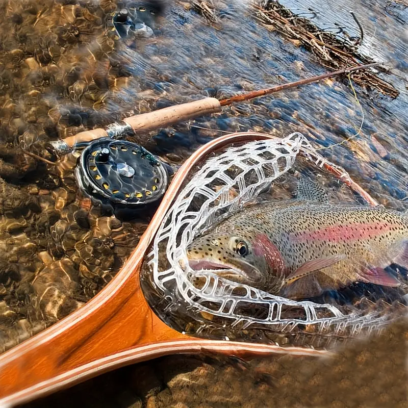 Fly Fishing Trout Net Magnetic Release Soft Rubber - Temu