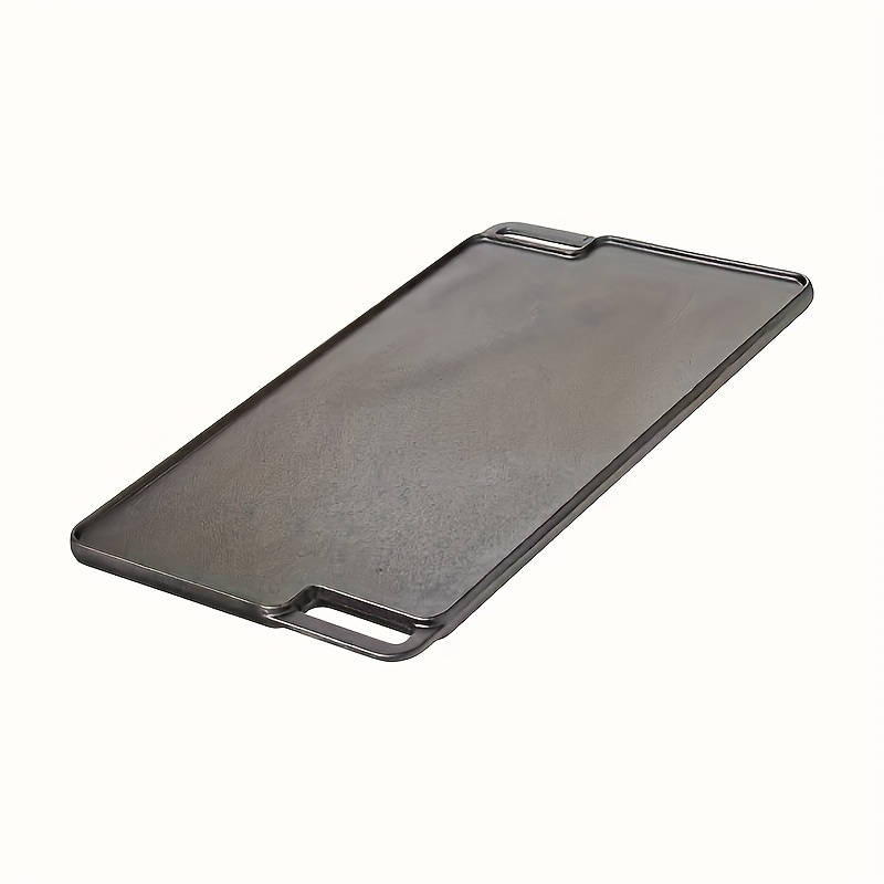 Cast Iron Double-sided Griddle, Home Outdoor Two-ear Grill Griddle