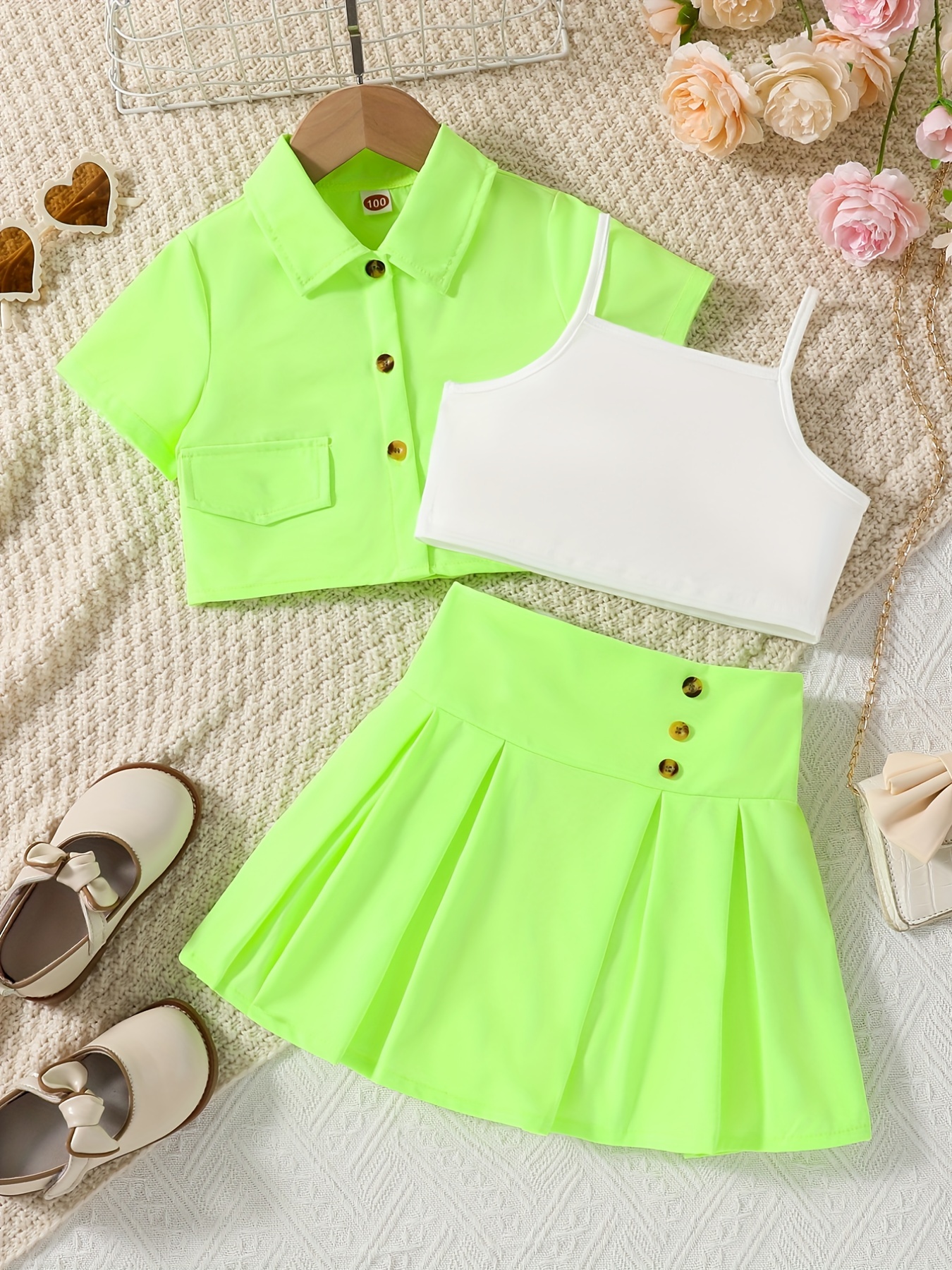 S9560, Children's and Girls' Dress, Top and Skirt