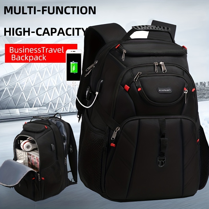 Multi Pocket Large Capacity Backpack Nylon Waterproof Lightweight Laptop  Backpack Fashion Travel Commuter Bag, Shop On Temu And start Saving