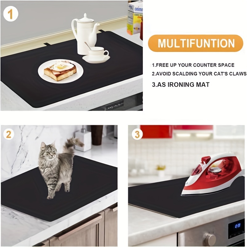 1pc Silicone Stove Mat, Sink Mat Electric Stove Top Cover, Placemat,  Electronic Stove Heat Insulation Mat, Drying Mat, Kitchen Items