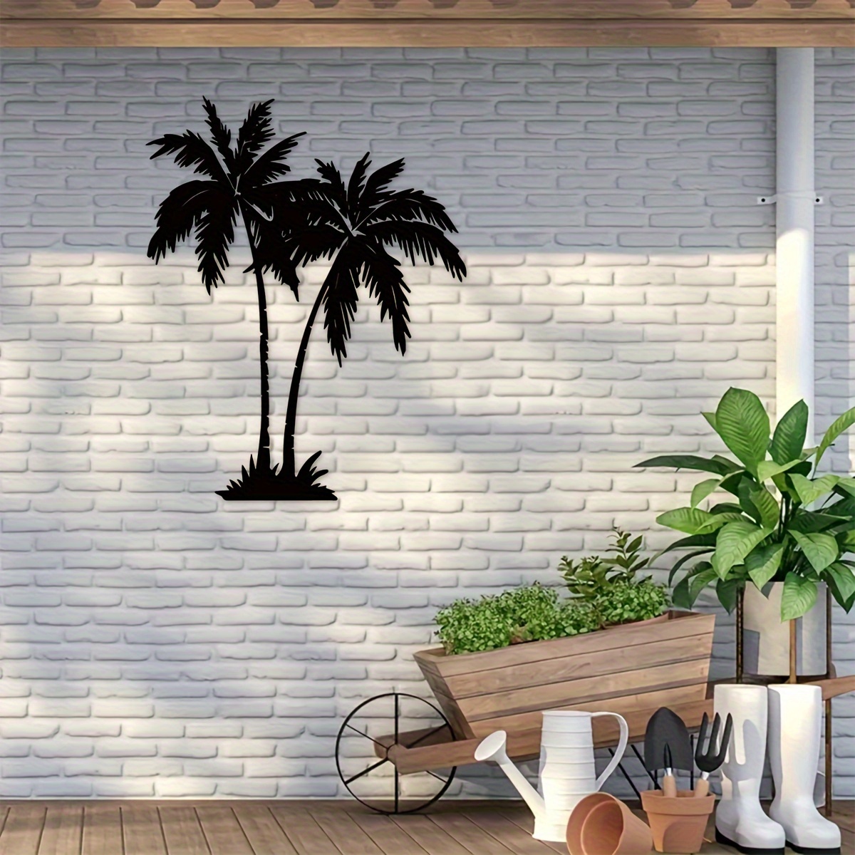 

1pc Tropical Palm Tree Metal Wall Art, Outdoor Wall Decor, Palm Leaf Art, Beach House Decor, Banana Plants Decor, Coastal House, Tree Wall Sign, Unique Home, Home Decor, Wall Decor, Wall Hanger