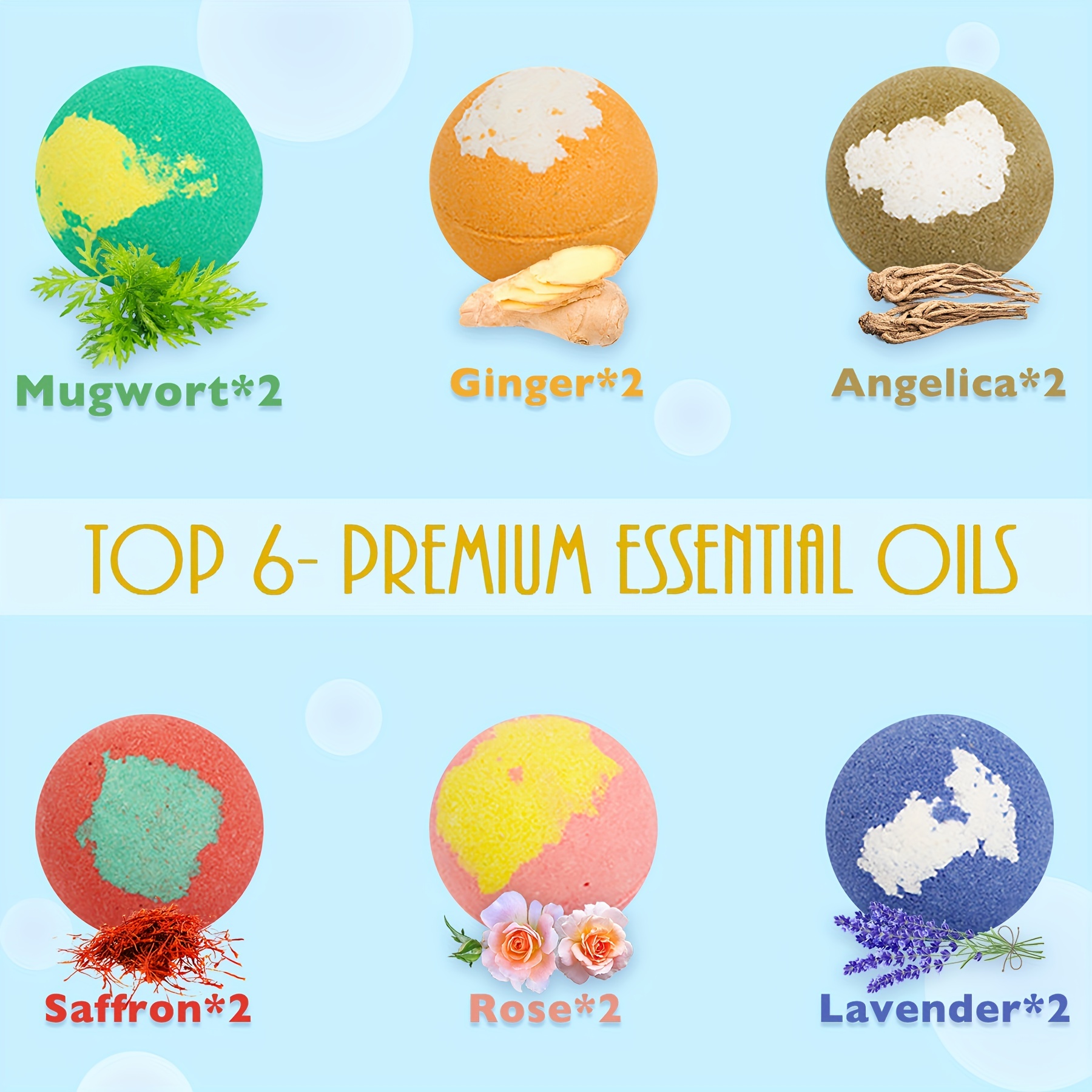 12pcs Foot Bath Bombs Set with Essential Oils