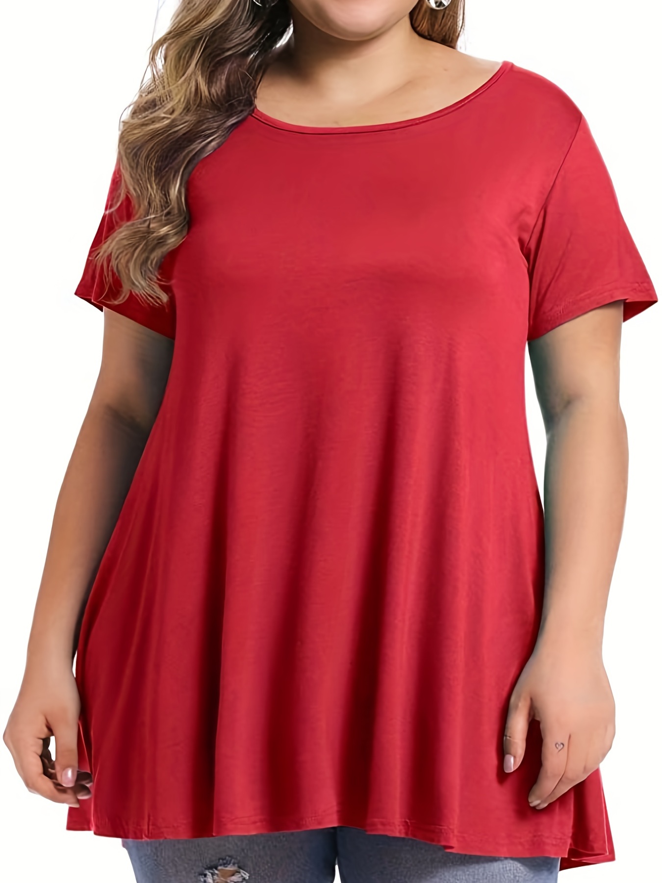 Plus Size Tops for Women Button Laple Short Sleeve Shirts Pattern Print  Tees Independence Day Tunics Relaxed Clothes, R2-red, Medium : :  Clothing, Shoes & Accessories