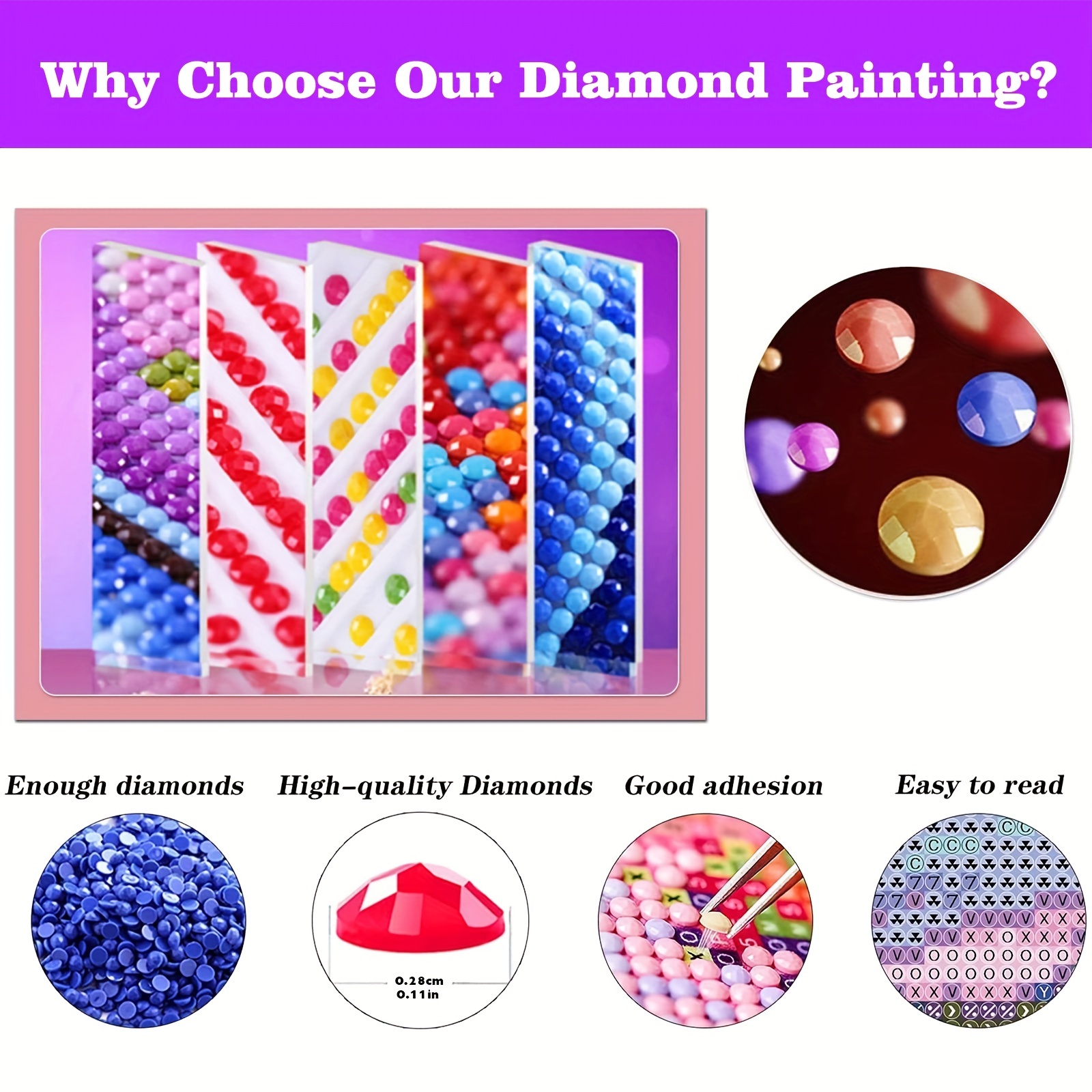 JM Kits de pintura de diamantes para adultos, principiantes de mariposas,  redondos, completos, 5D, kits de arte de diamantes de animales, kit de  pintura de diamantes, hecho a mano, insectos y plantas