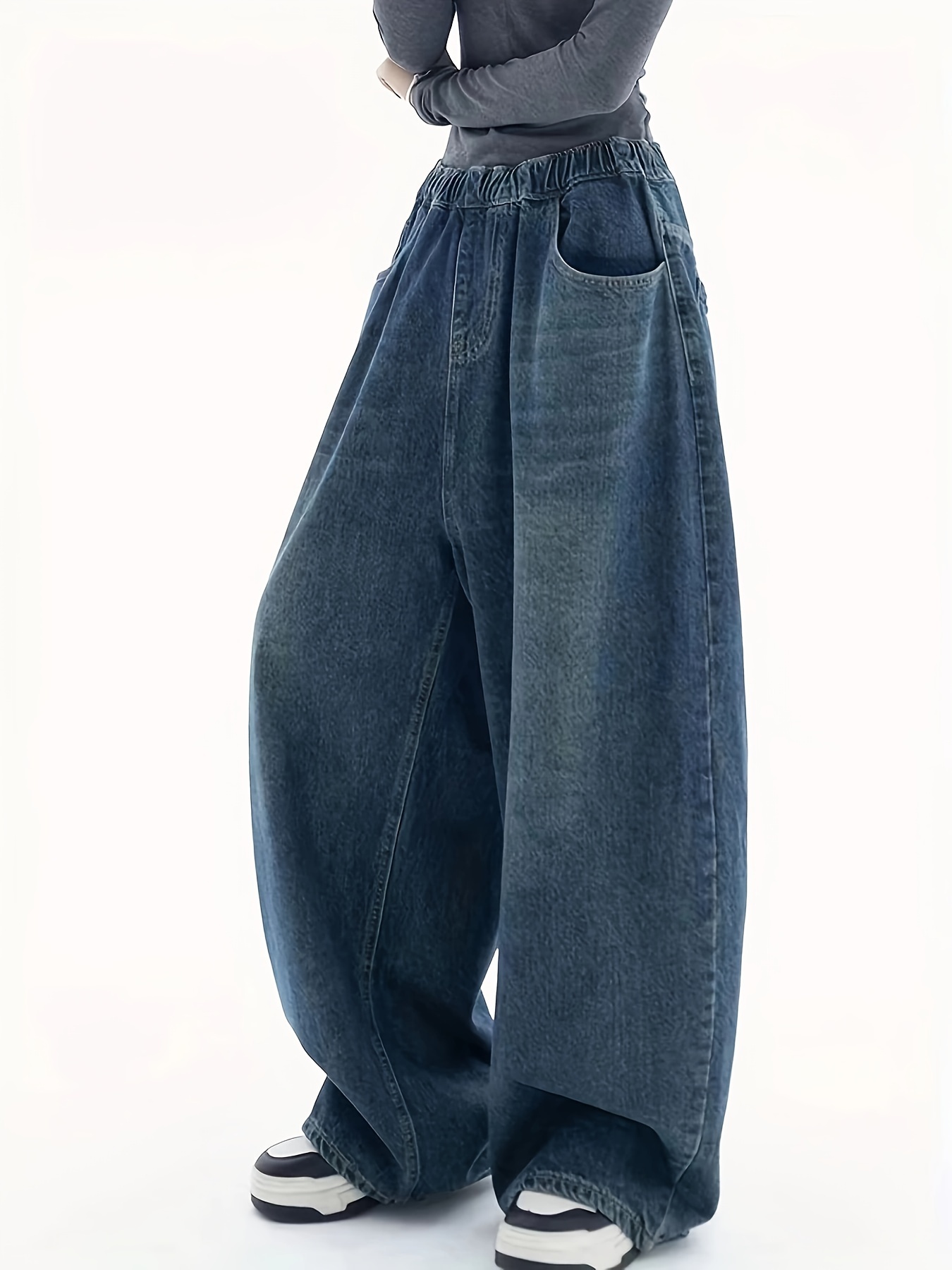 Y2k Loose Pants Elastic Waist Casual Quick Dry Pants Spring - Temu