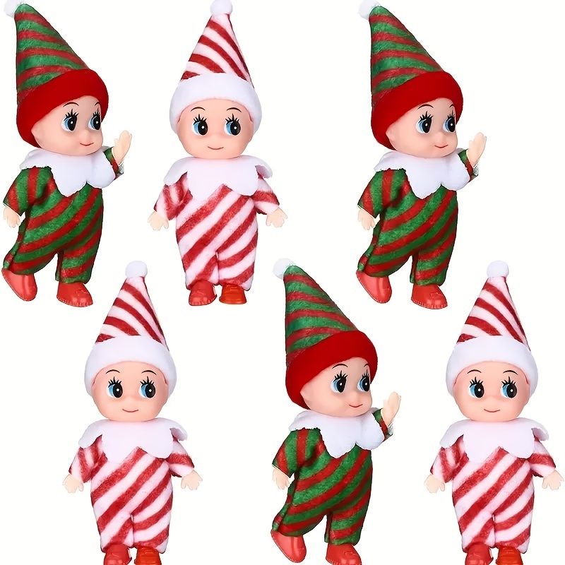 Christmas Elf Dolls Decorazioni L'albero Natale Casa Bambole