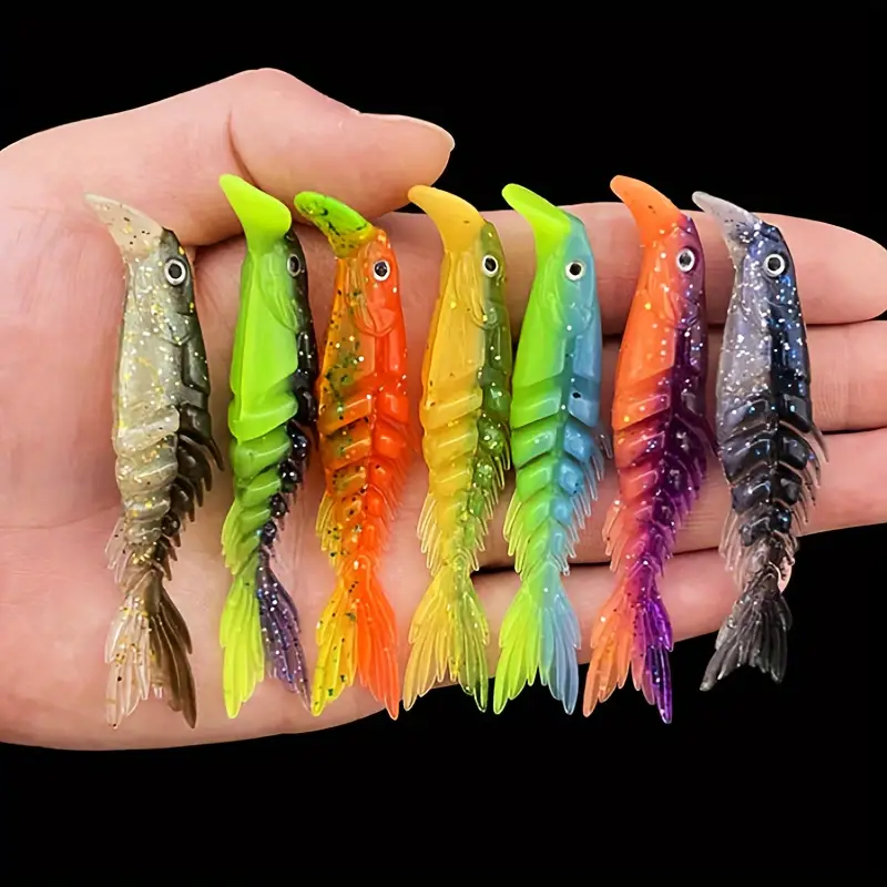 3/5/6/7pcs Multi Segments Fishing Lures, Soft Lure For Bass Pike
