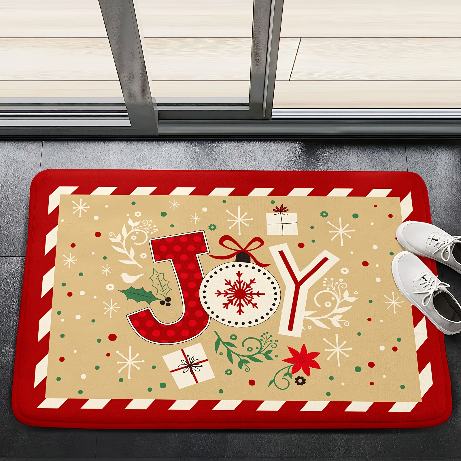 Buy: Winter Joy Snowman Doormat Winter Christmas Art