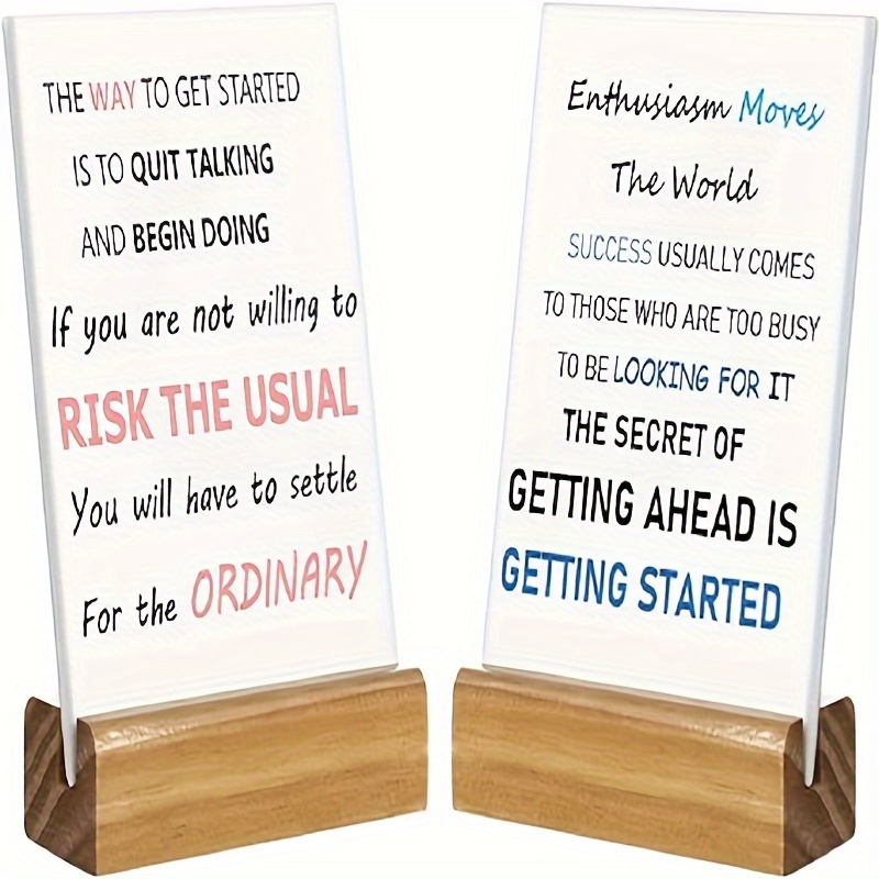 7 Rules of Life Motivational Gifts Encouragement Gifts for Men Women,  Inspirational Office Desk Decor, Positive Gifts for Coworker Friends,  Leaving