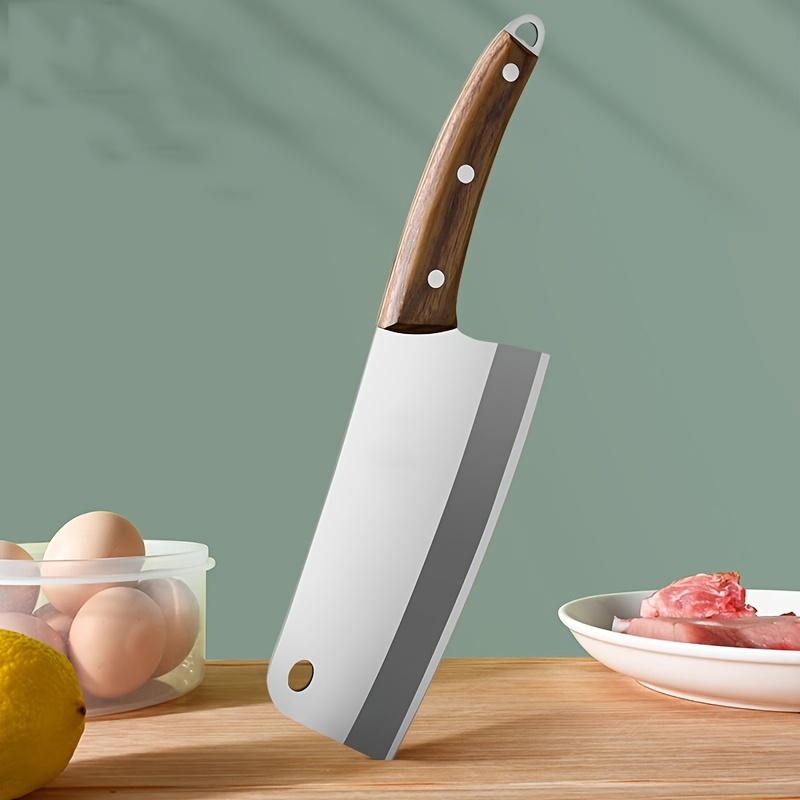 Sharp Stainless Steel Chinese Slicing Knife For Meat And Kitchen Use - Temu