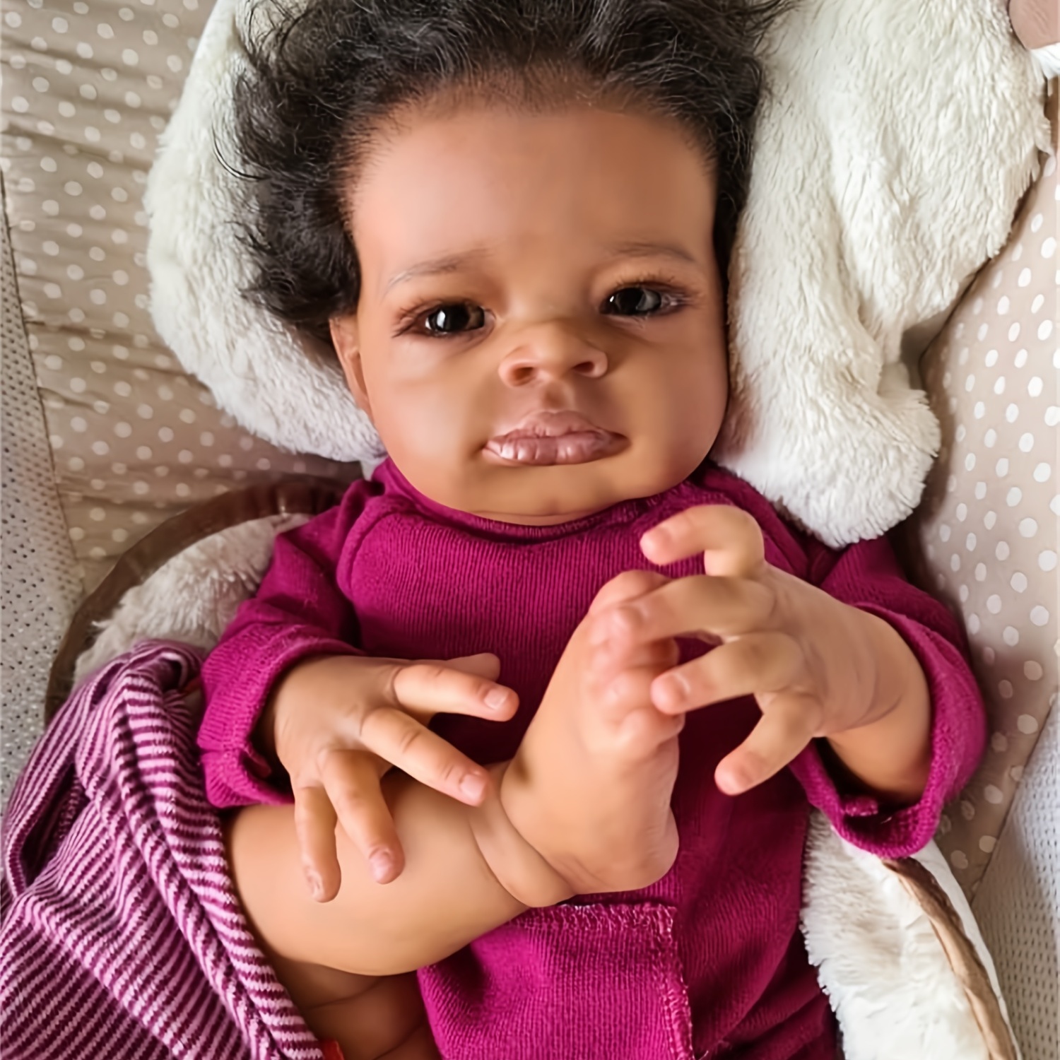 Realistic baby deals dolls with hair