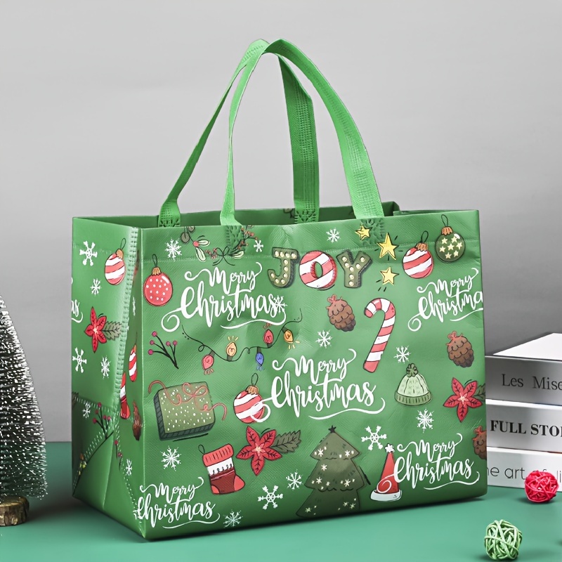 8pcs bolsas regalo navidad doradasbolsas compras navideñas Temu