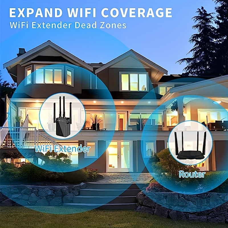 Amplificador Señal Extensores Wifi Hogar 8470 Pies Cuadrados - Temu