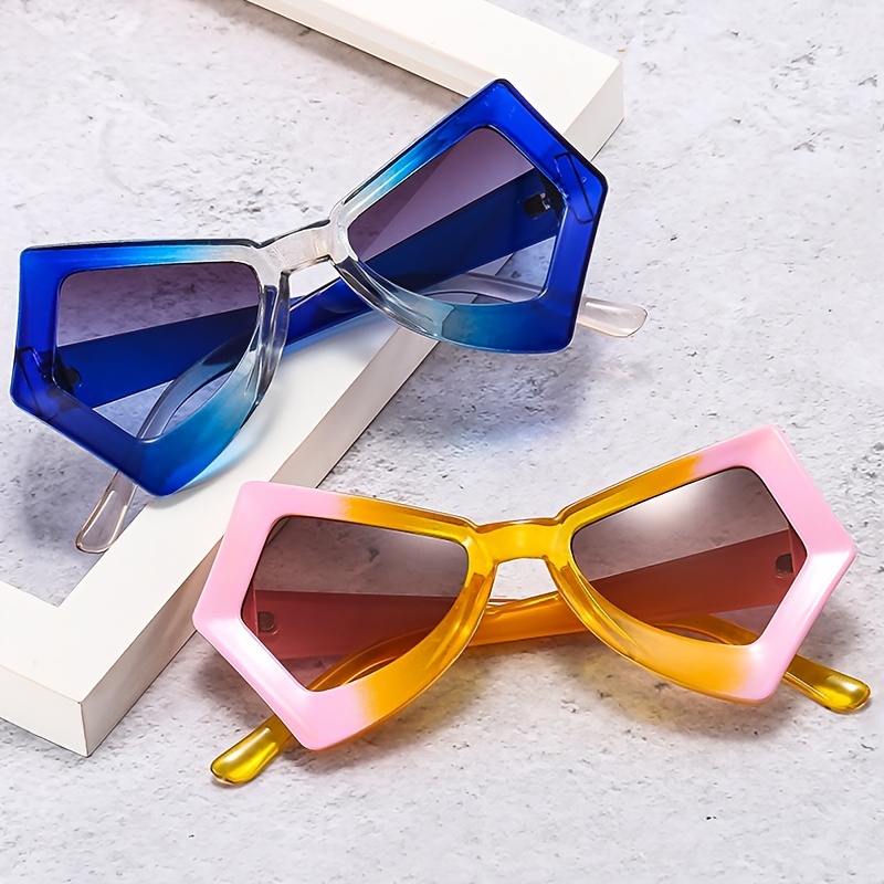 Fashion Retro Y2k Rectangle Sunglasses Cat Eye Shades Sun Glasses Women  UV400 G