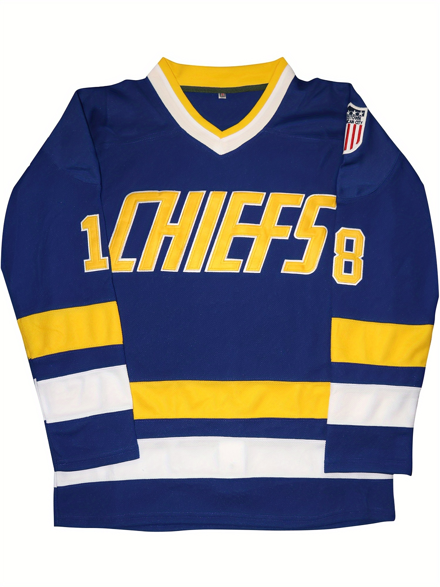 Nashville Predators Shirt Mens Large Blue Yellow Long Sleeve Hockey NHL  Rugby
