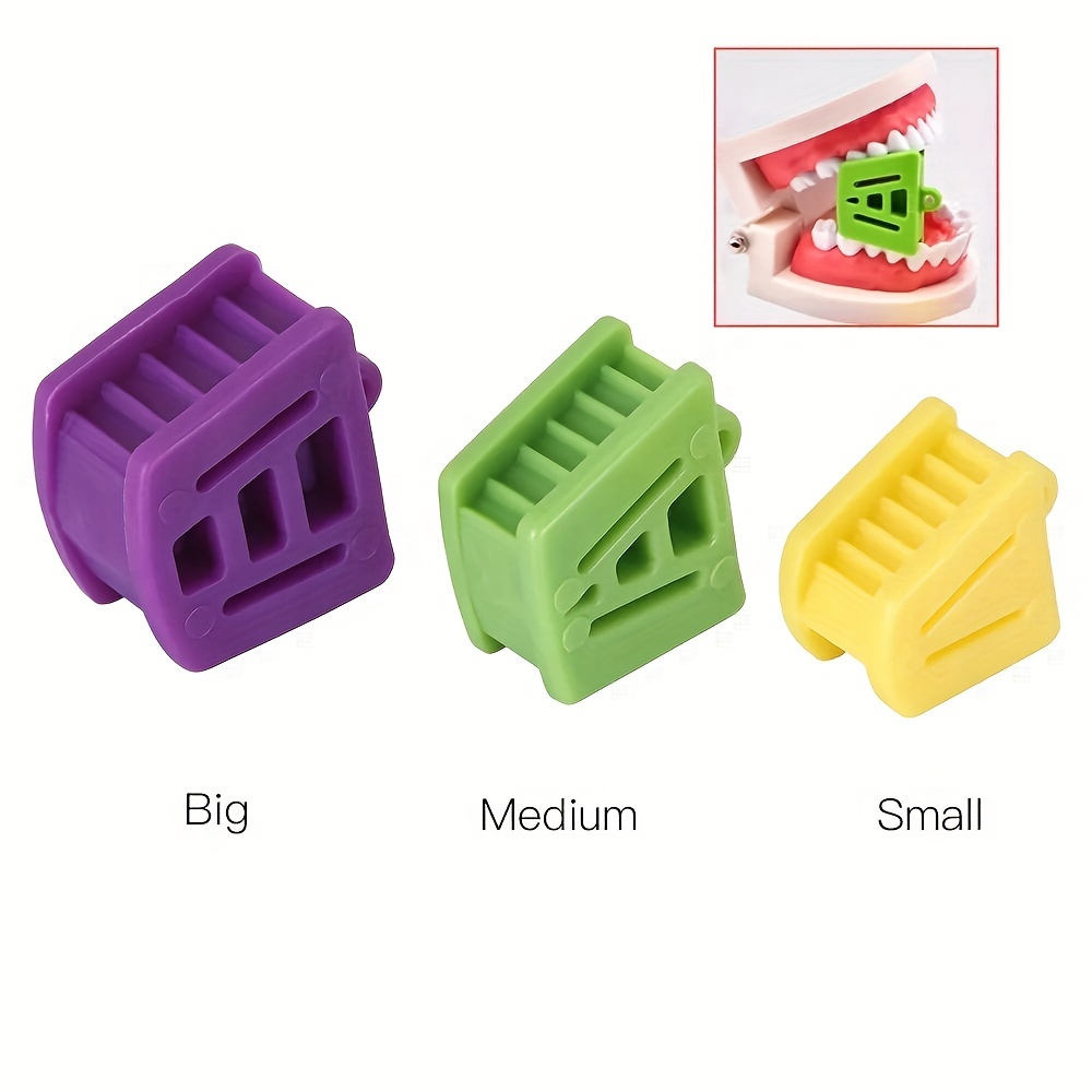 3pcs Dental Occlusal Pad Rubber Bite Opener Blocks