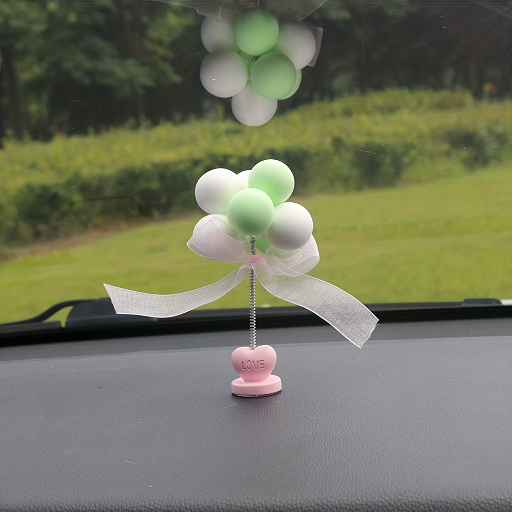 Auto Ornamente Wackelballon Auto Armaturenbrett Dekor Frühling  Kopfschütteln Spielzeug Wackelkopf Rosa Auto Zubehör Frauen Mädchen  Geschenke, Rabatte