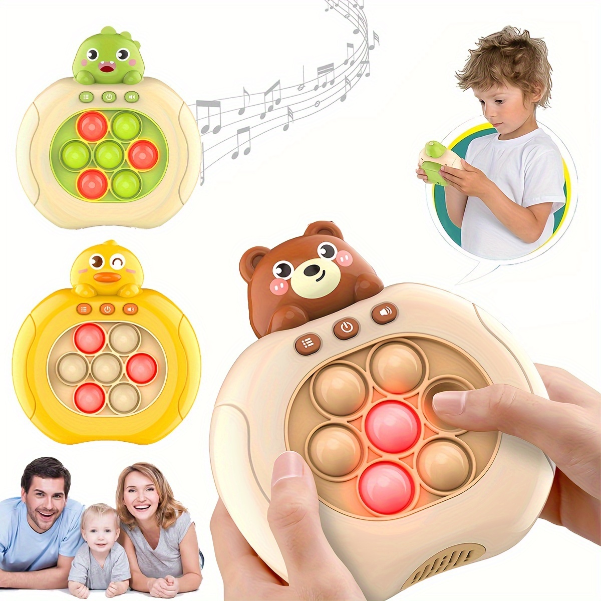 Pop Pro Toy Fidget Juegos para niños | Haz que se ilumine la consola de  mano | Juguetes para edades de 3 a 4 años, 5-7 años, niñas y niños |  Regalos d
