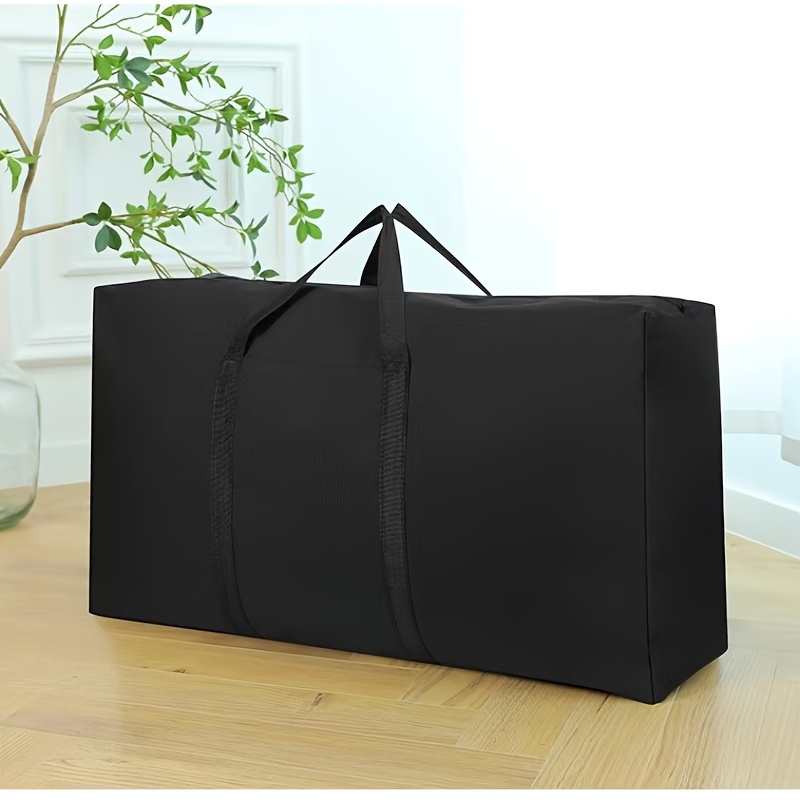 

1pc Sturdy Extra Large Storage Bag For Moving, Travelling, And Dormitory - Durable Duffle Bag With Double Zippers And Reinforced Handles