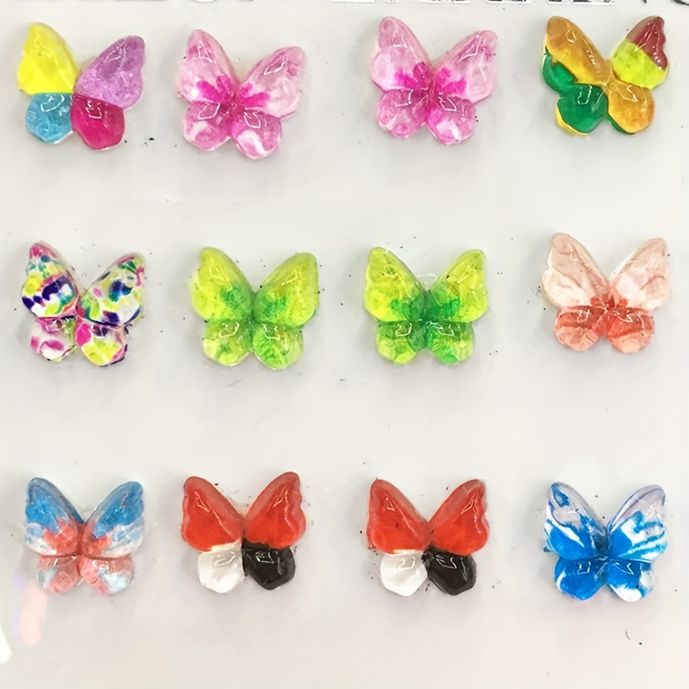 80pcs Colorful Butterfly Rhinestones for Nail Art