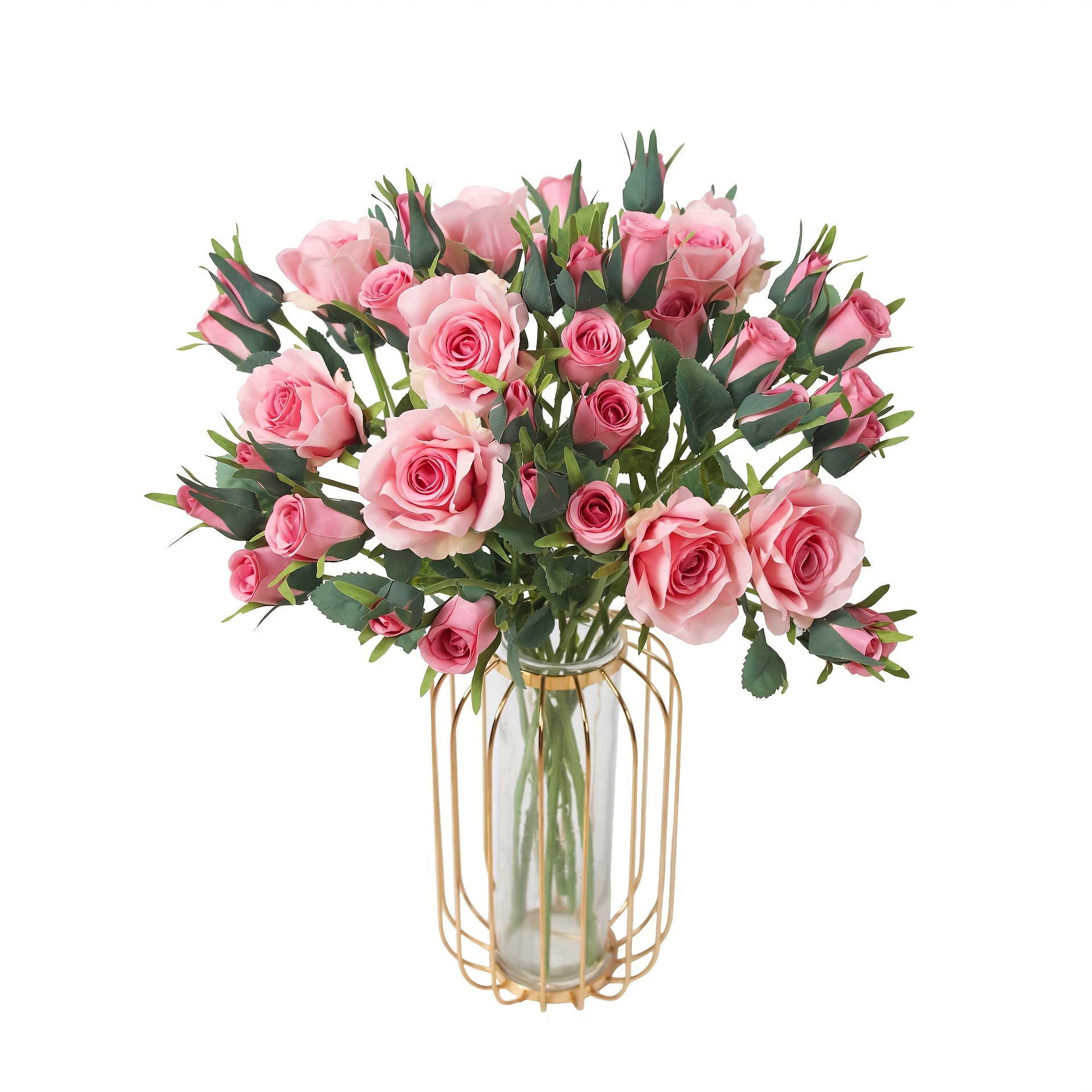 

1 Branch, 5 Head Artificial Rose, Artificial Rose, Fake Flower Decoration, Wedding Decoration, Day Gift, Room Decoration