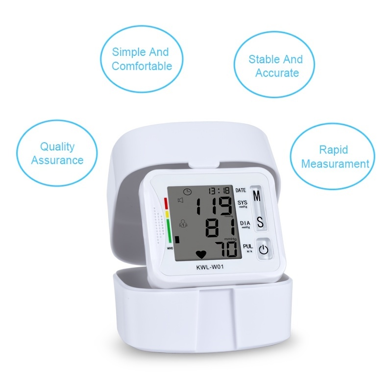 Arm Blood Pressure Monitor, Fda Certificate Medical Standard, For Elderly  Adults Kids Home, Lcd Display Digital, Adjustable Wristband 22cm- Portable Blood  Pressure Monitor (battery Not Included) - Temu