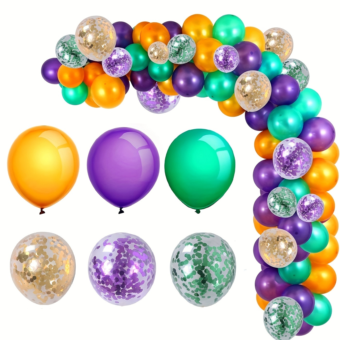 50 set di palloncini colorati in metallo, decorazioni per feste di