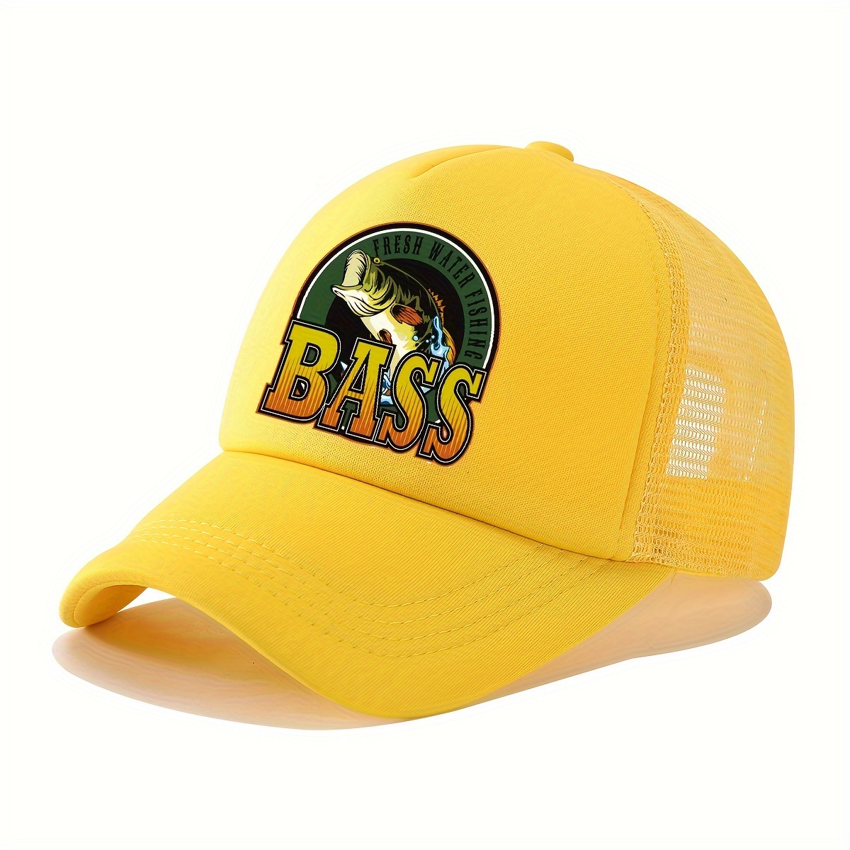 B.A.S.S Bass Fishing Cap Hat Khaki Beige Tan Adjustable Strap BASS