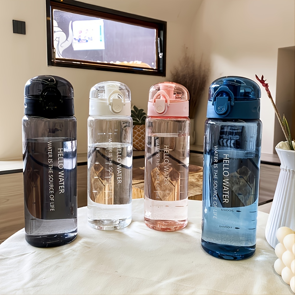  Botella de agua deportiva de gran capacidad, botella de agua  deportiva, botella de agua portátil de plástico, botella de agua de viaje,  botella de agua al aire libre, taza de leche
