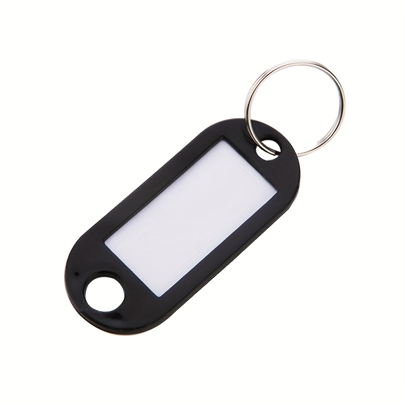 5pcs Reusable Plastic Tag Key Ring Name Holder Keychain