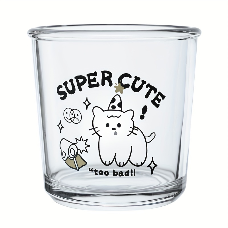 Cat Claw Water Cup 300ml Frosted Glass Coffee Cups Cute Cat - Temu