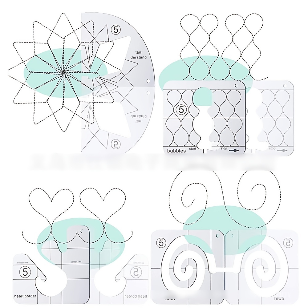 Acrylic Diy Sewing Patchwork Ruler Sewing Ruler Shaped - Temu