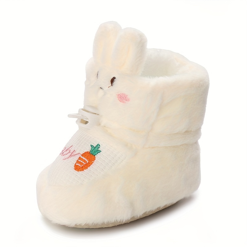 Newborn Baby Shoes for 0-1 Years Old, Cute Cartoon Winter Booties with Lining and Soft Sole - Warm Snowlander Walking & Casual Footwear