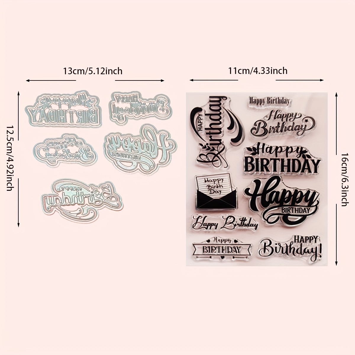 1pc Happy Birthday Metal Die Cuts For Card Making, DIY Handmade Scrapbook  Crafts Stencil