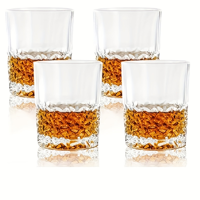 Set di 6 bicchieri da whisky vintage in cristallo da 300 ml bicchieri da  whisky senza piombo Scotch Bourbon Brandy Rum cocktail bicchieri bicchieri  bicchieri da casa bar regalo per feste 