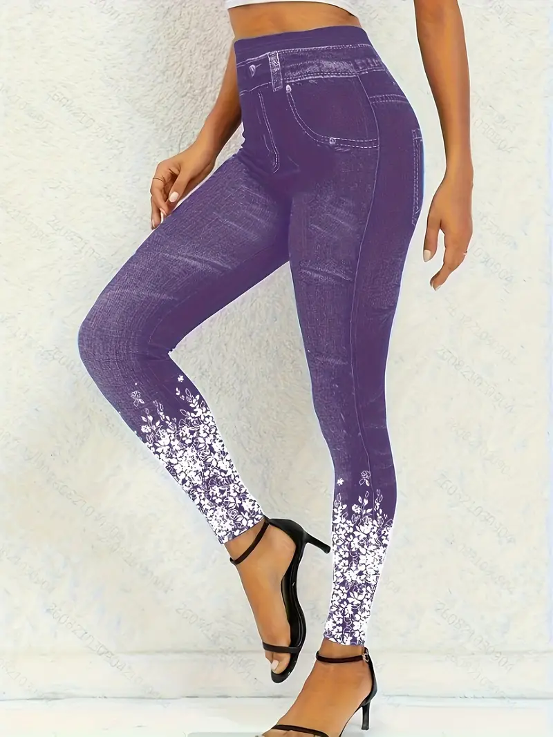 Women Purple Regular Fit Casual Leggings
