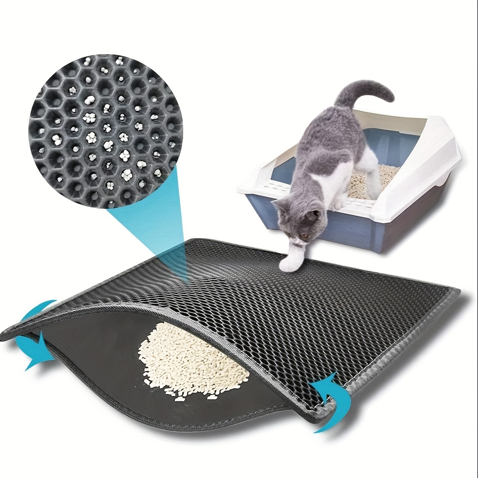 Double Layer Waterproof Cat Litter Trapping Mat Non slip - Temu