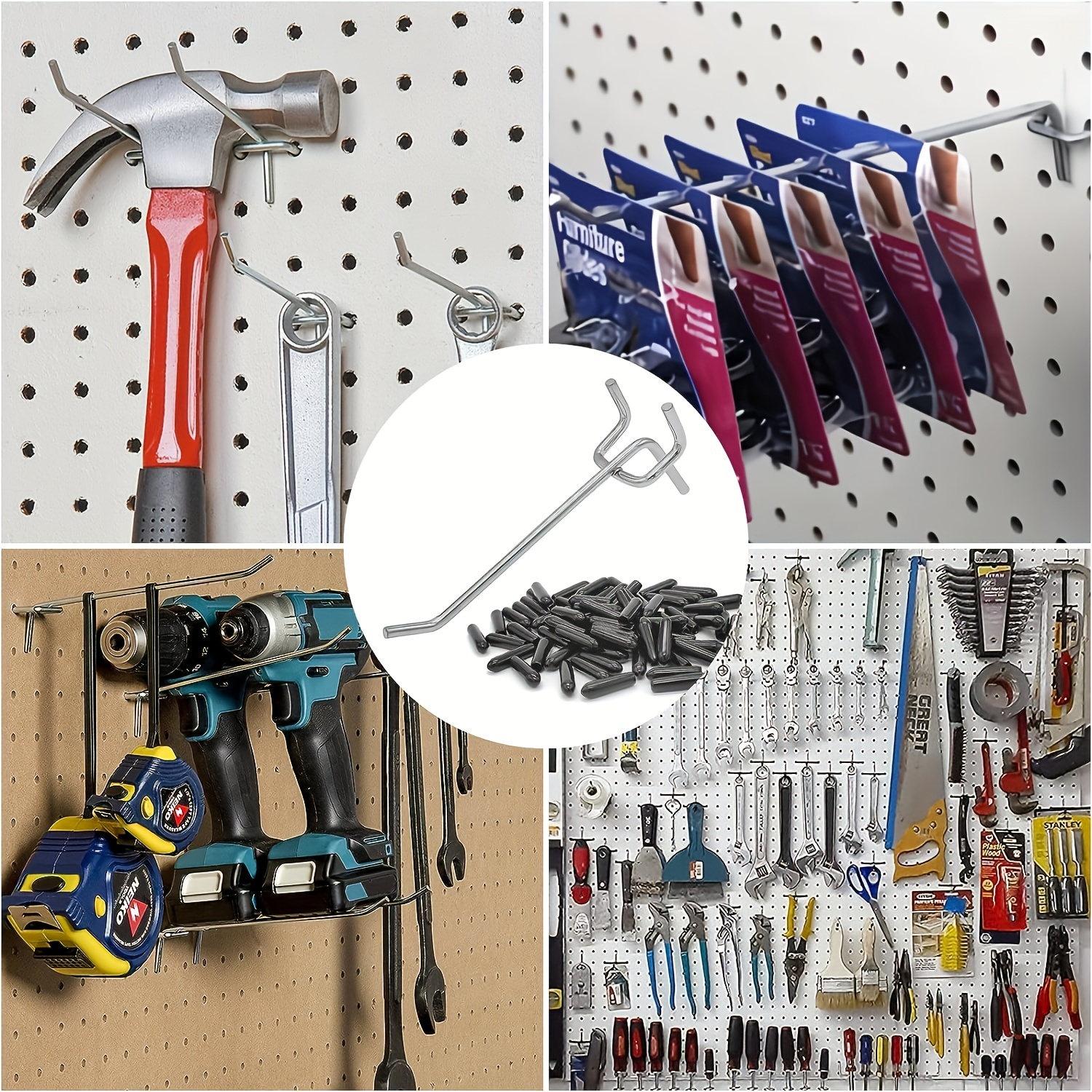 Pegboard Hook Accessories Pegboard Organizer Kit Garden Temu