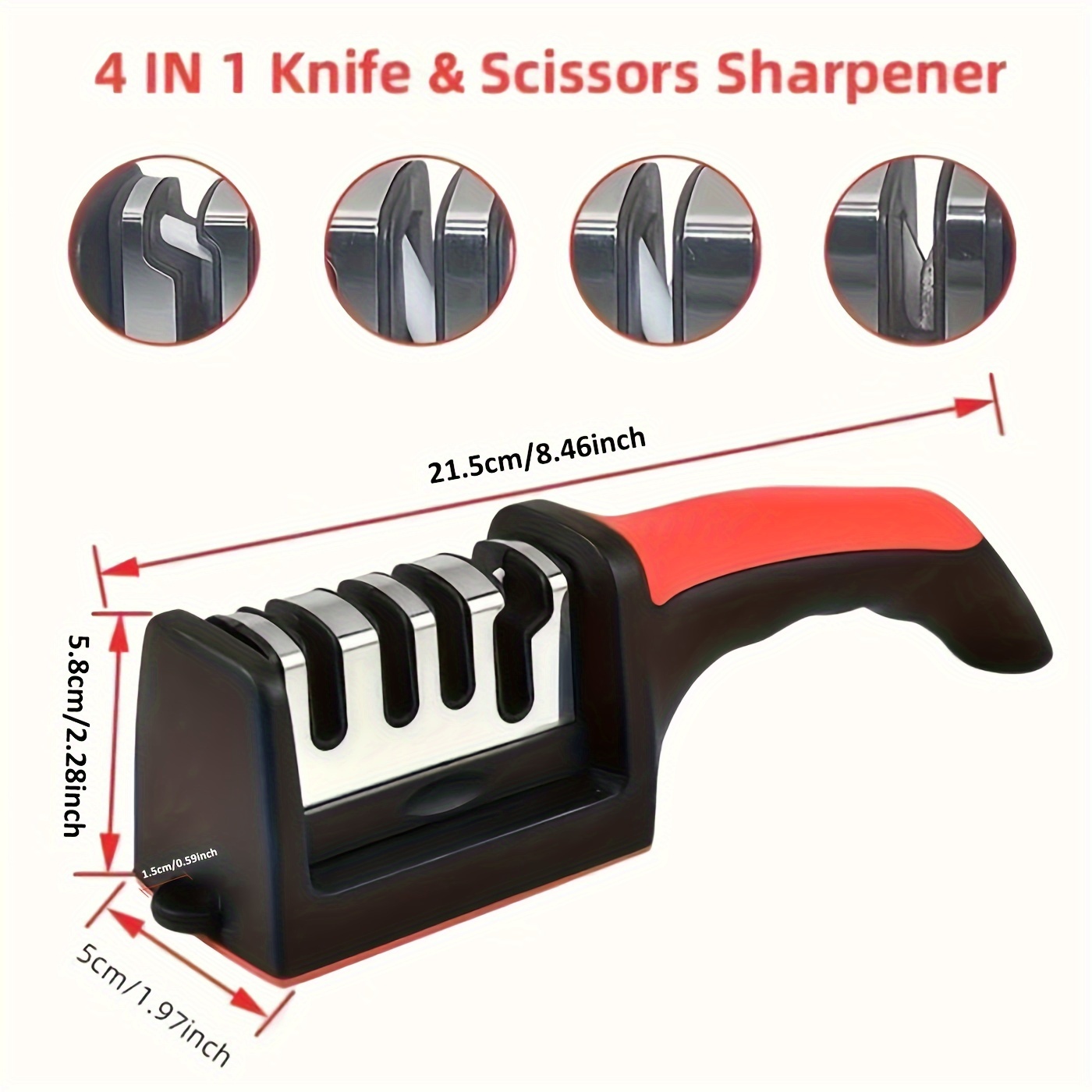 Professional Kitchen Whetstone Grinder Oil Stone Tungsten Diamond Ceramic  Knife Sharpener Tool