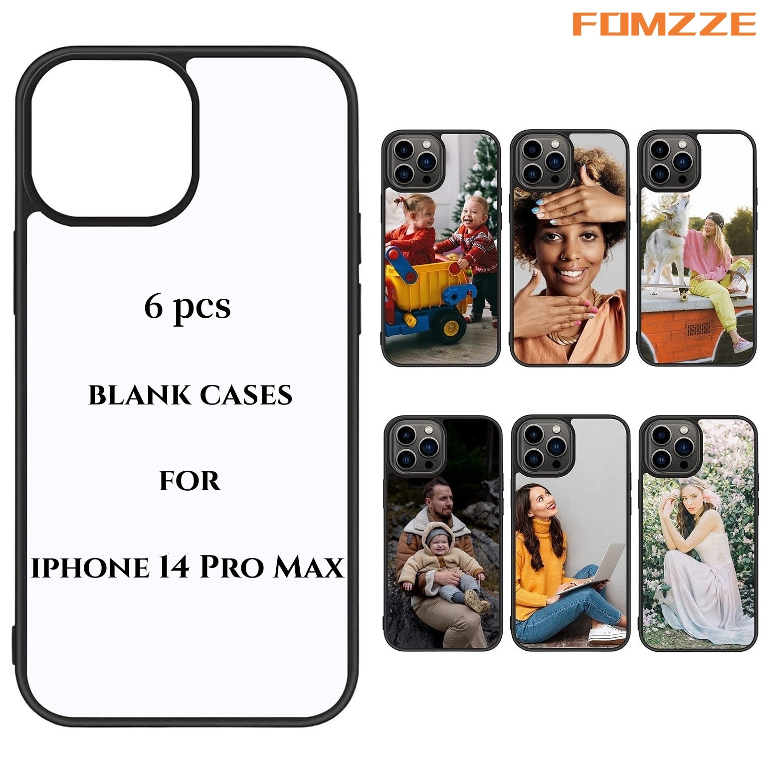 Personalized Phone Case for iPhone 14 Plus, Multi-Photo case Anti-Scratch  Soft Shock-Proof Protective Case Personalized Customized Photo Case Make