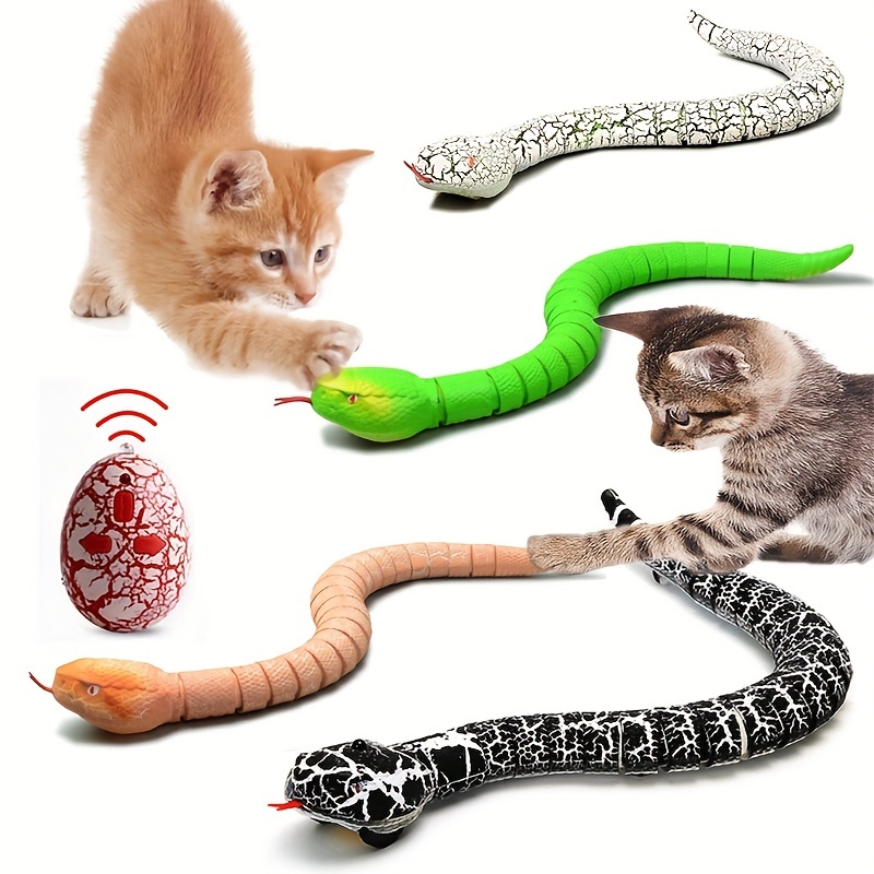 Smart Sensing Snake Cat Toys Eletronic Interactive Toys for Cats USB  Charging Cat Accessories for Pet Dogs Game Play Toy