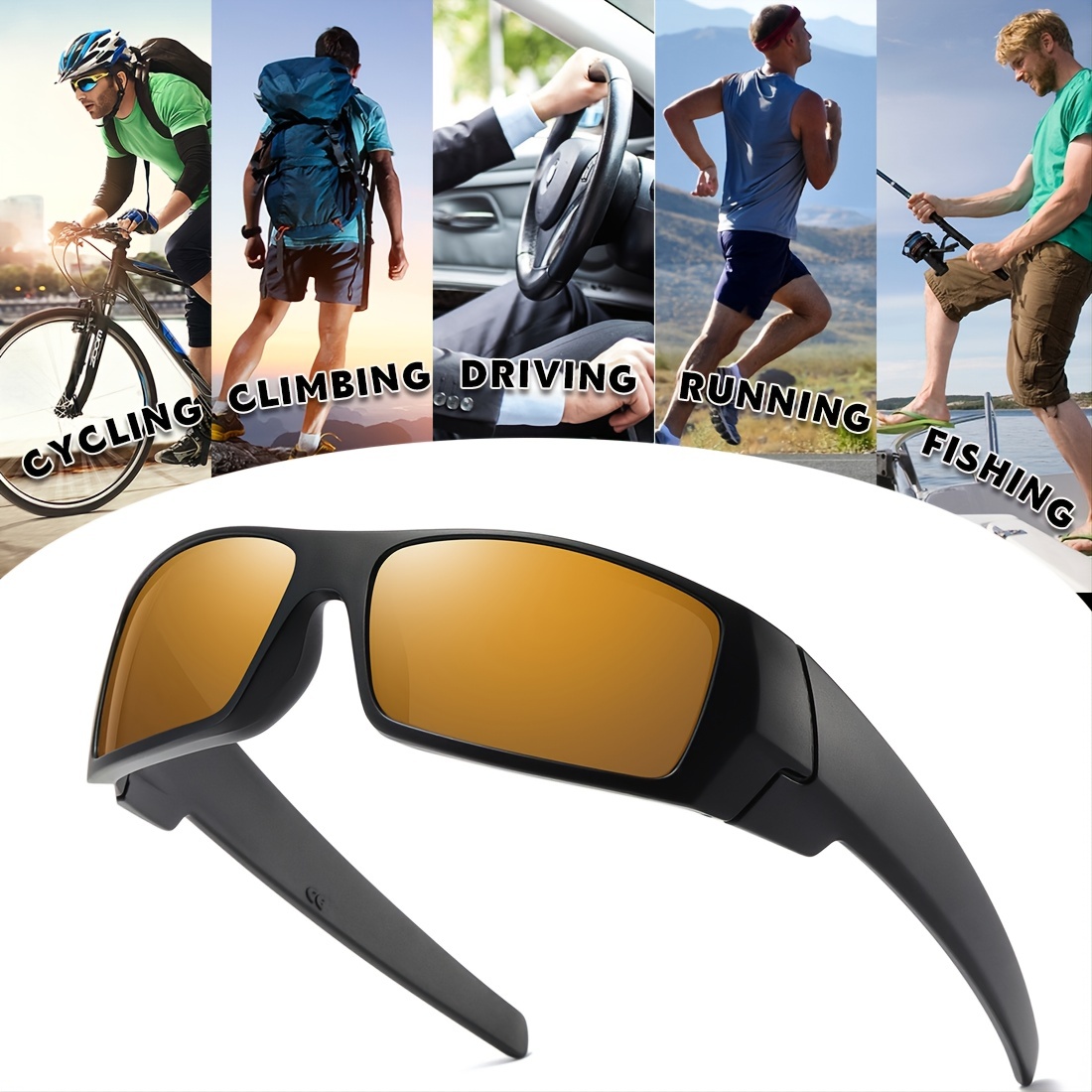 Gafas de sol de moda, unisex, cómodas monturas, gafas, protección solar,  gafas de sol para mochileros, ciclismo, escalada, camping, cosplay. , azul  claro Sunnimix Gafas de sol de moda