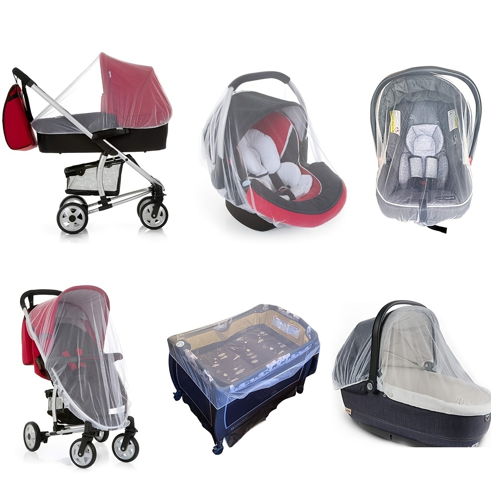 Durable Pink Mosquito Net for Baby Strollers & Bassinets